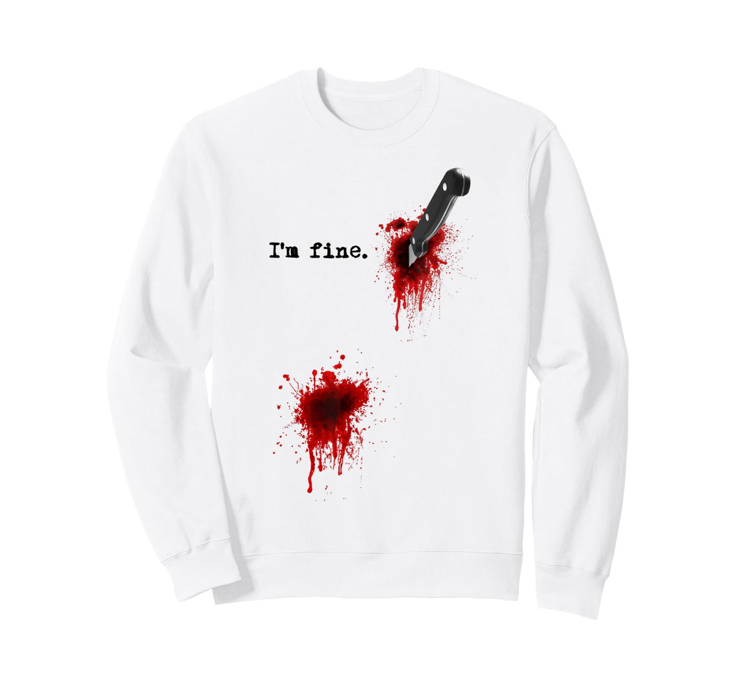 I'm Fine Graphic Sarcastic Movie Humor Zombie Halloween T-Shirt Small