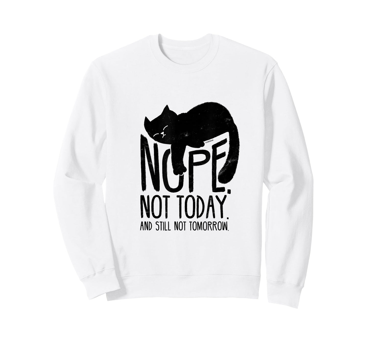 Cat Motive Funny Fun Retro Nope Not Today T-Shirt