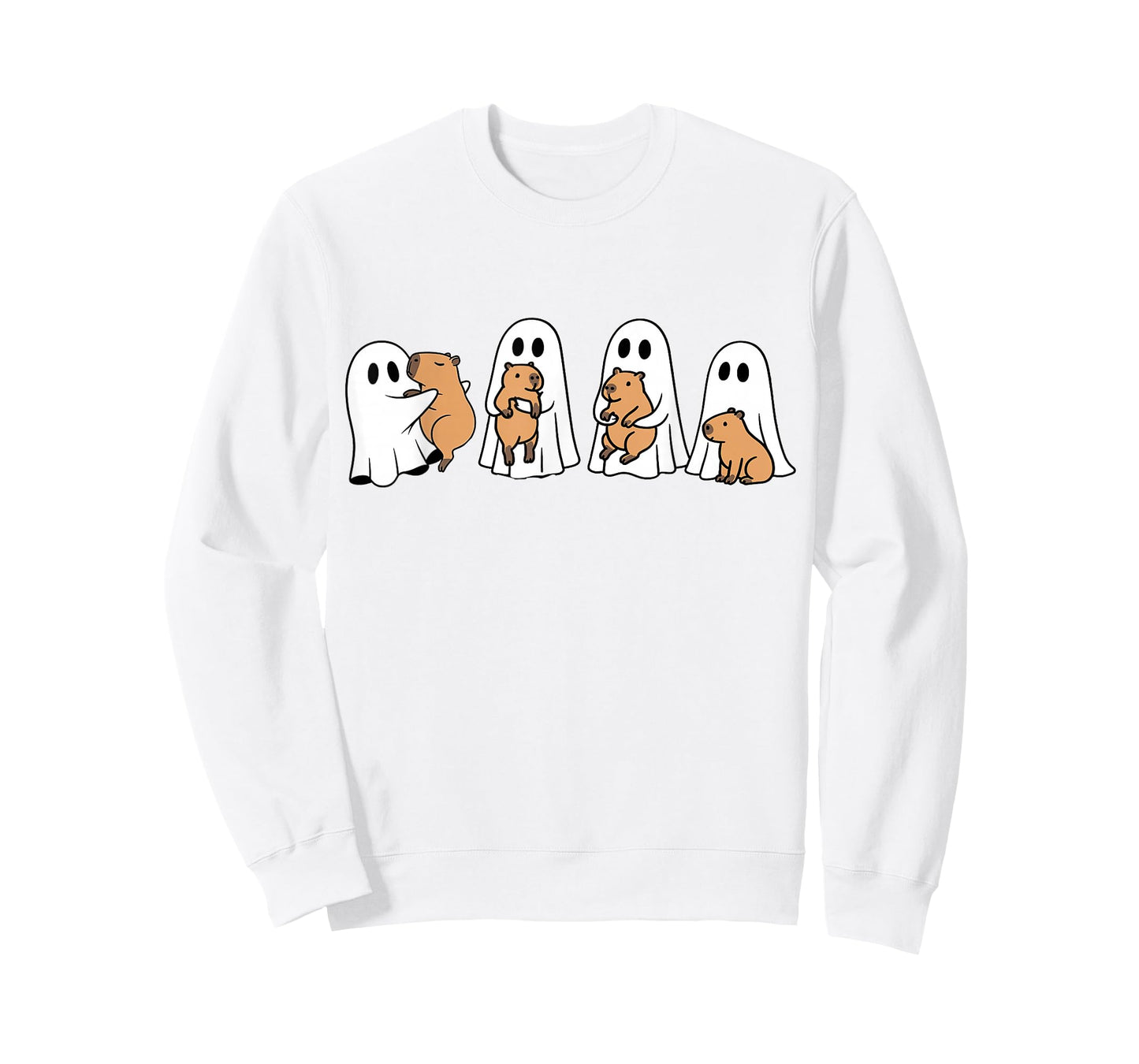 Ghost Halloween Capybara Lovers Spooky Season Fall Capy T-Shirt