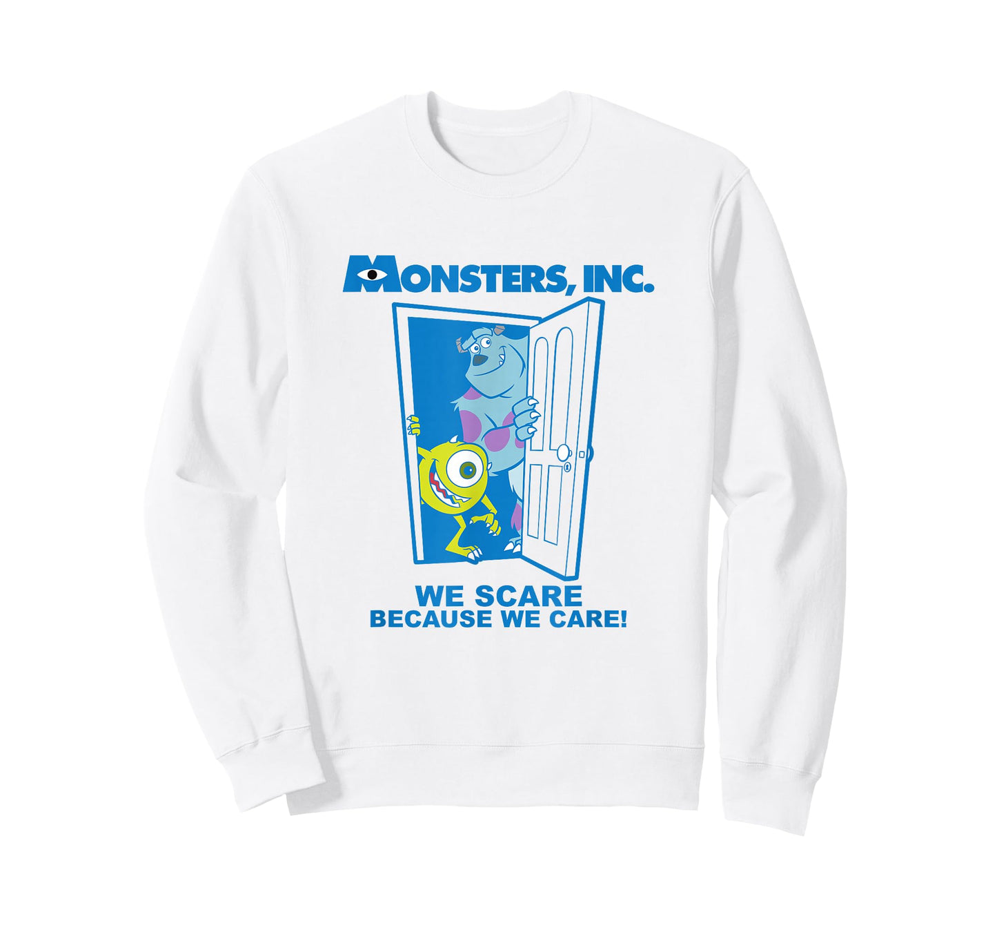 Disney Pixar Monsters, Inc. We Scare Because We Care Poster T-Shirt