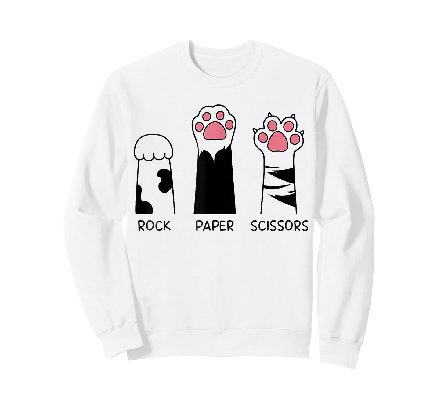 Rock Paper Scissors Cat Paws Cute Kitten Lover Cat T-Shirt