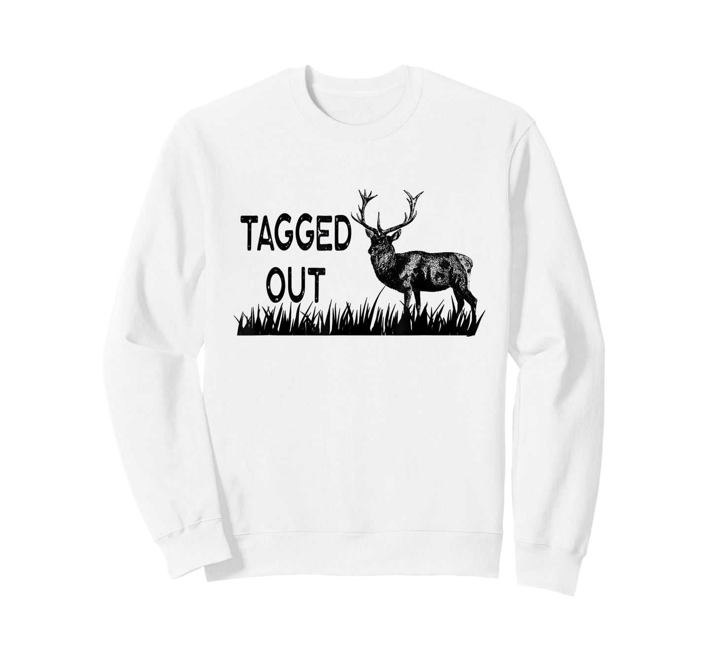 Tagged Out Vintage Graphic Hunter Hunt Elk Deer Antler Rack T-Shirt
