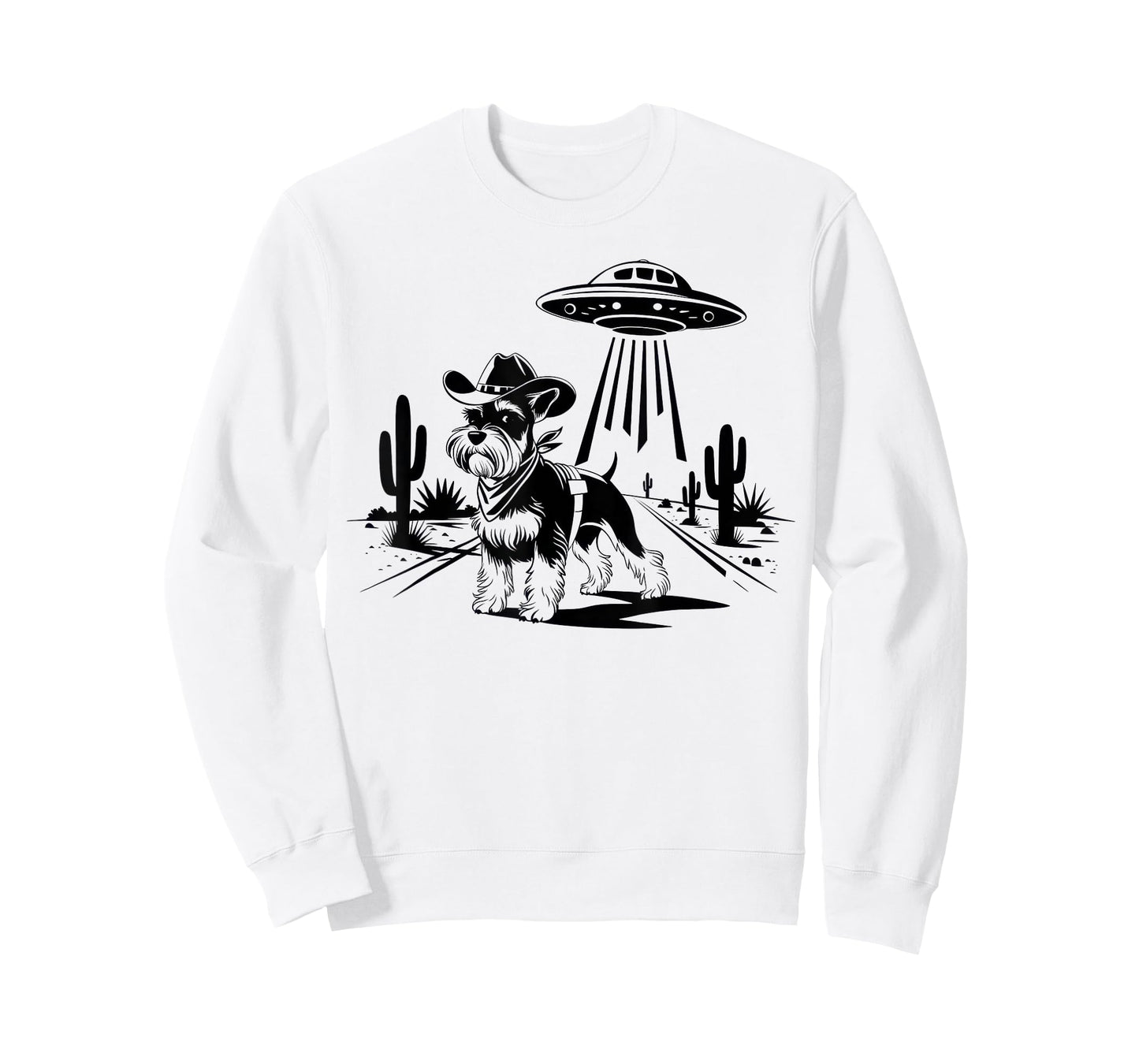 Schnauzer TShirt Schnauzer Vintage Shirt UFO Western Retro T-Shirt