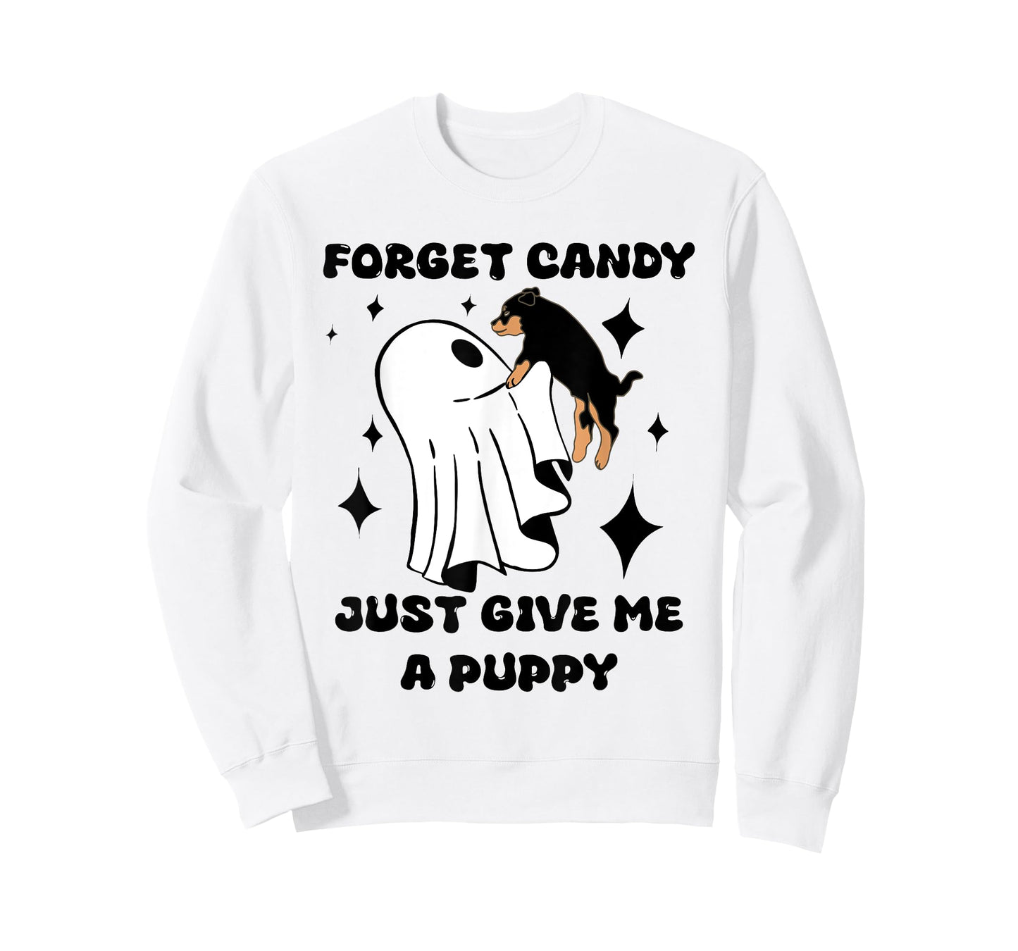 Forget Candy Give Me a Puppy | Funny Dog and Halloween Lover T-Shirt