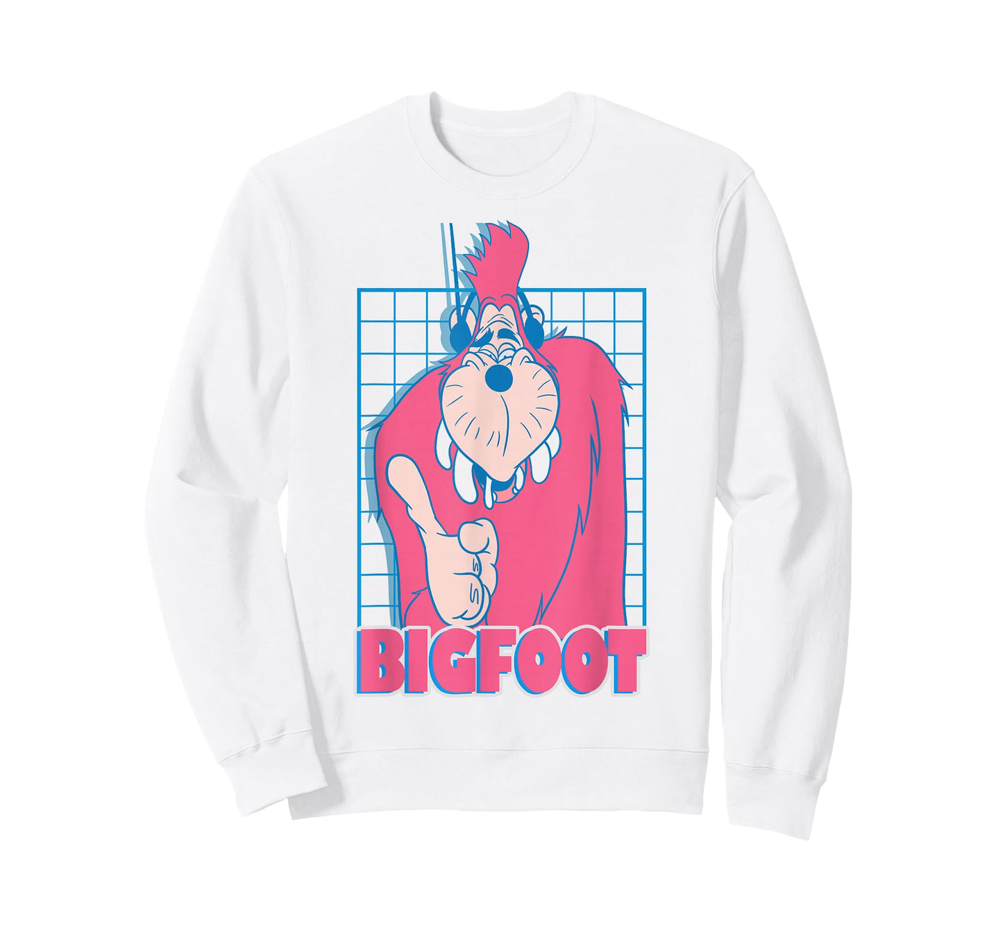 Disney A Goofy Movie Retro Vintage Neon Bigfoot Grid T-Shirt