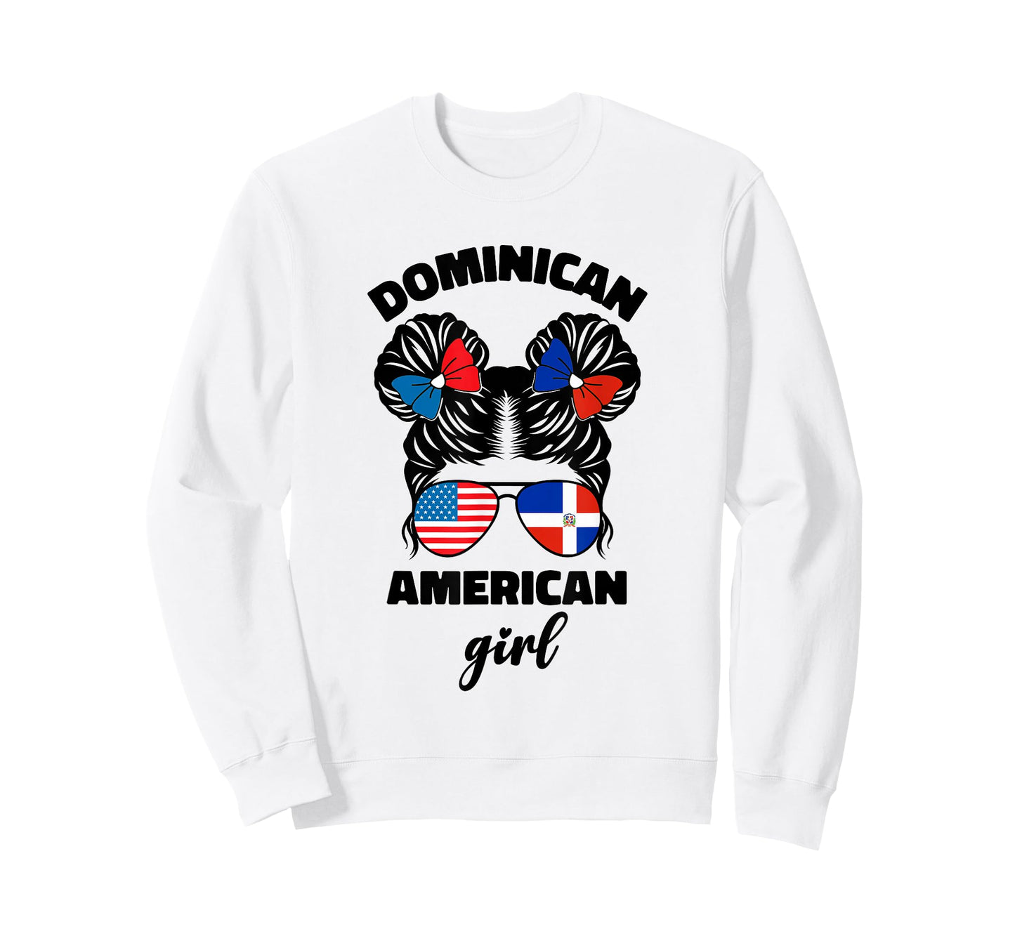 Half Dominican And American Dominicana Usa Flag Kids Girl T-Shirt