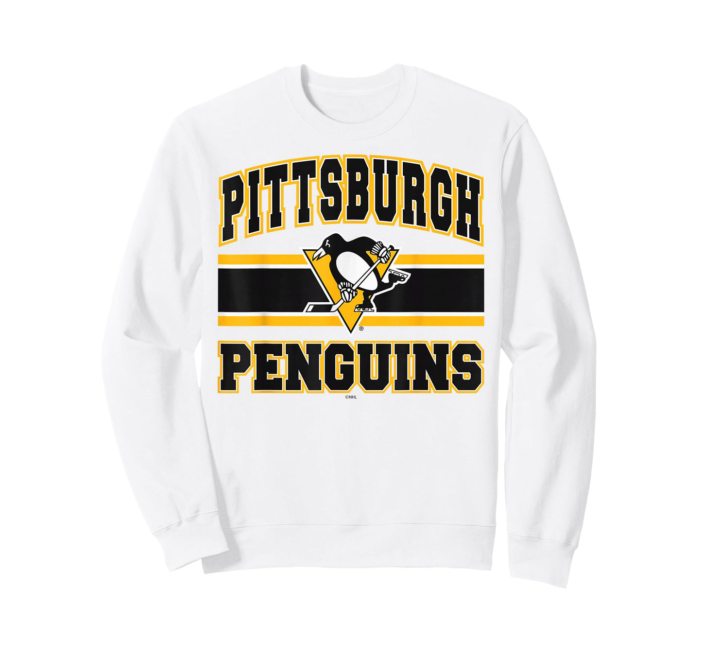 Pittsburgh Penguins Stripe Gray Officially Licensed T-Shirt