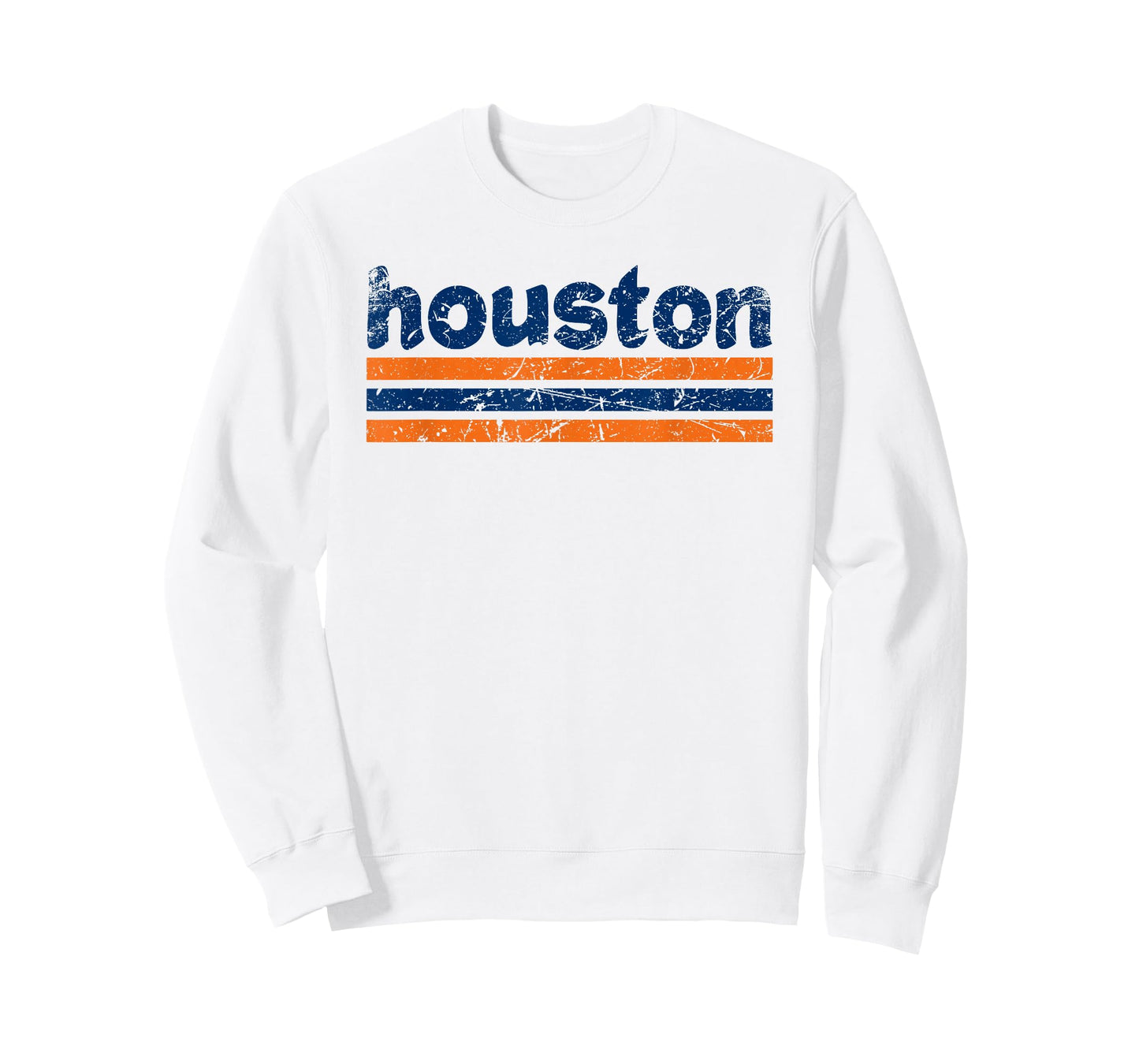 Houston Texas Three Stripe Vintage Weathered T-Shirt
