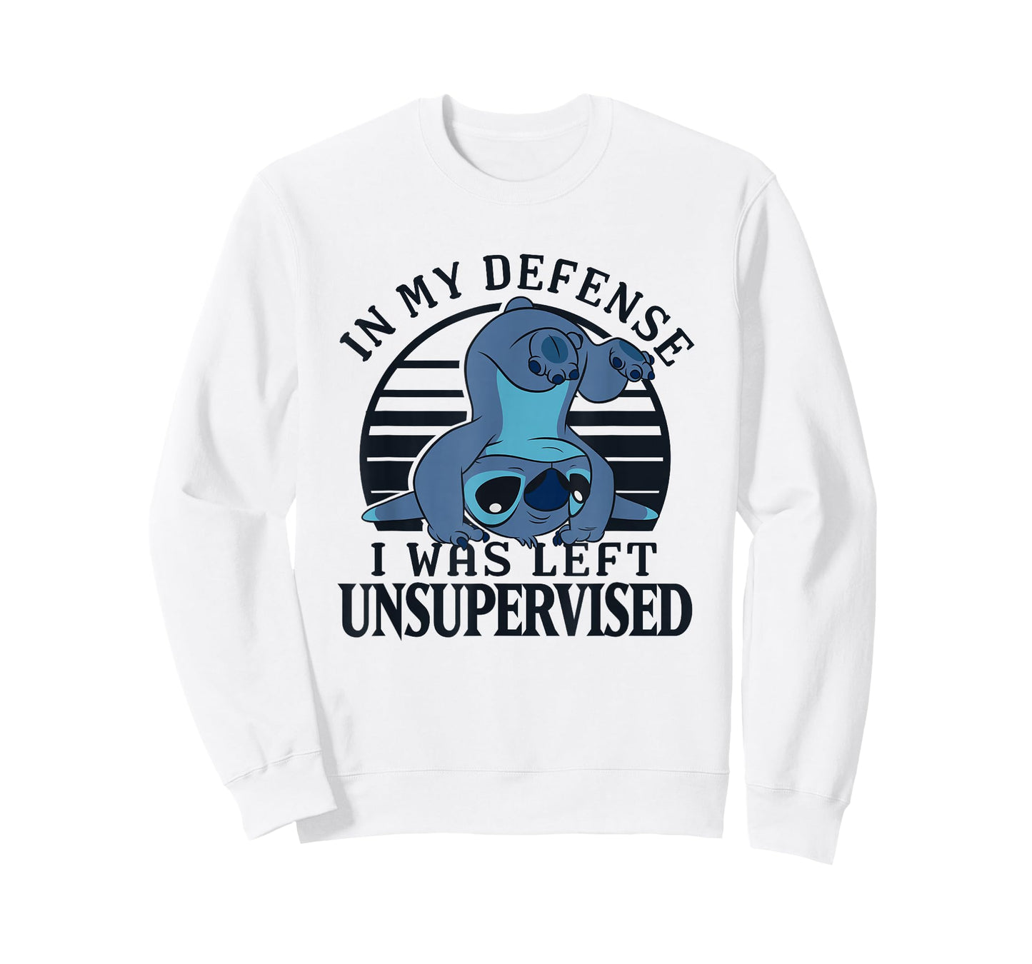 Disney Lilo & Stitch I was Left Unsupervised Retro Stripes T-Shirt