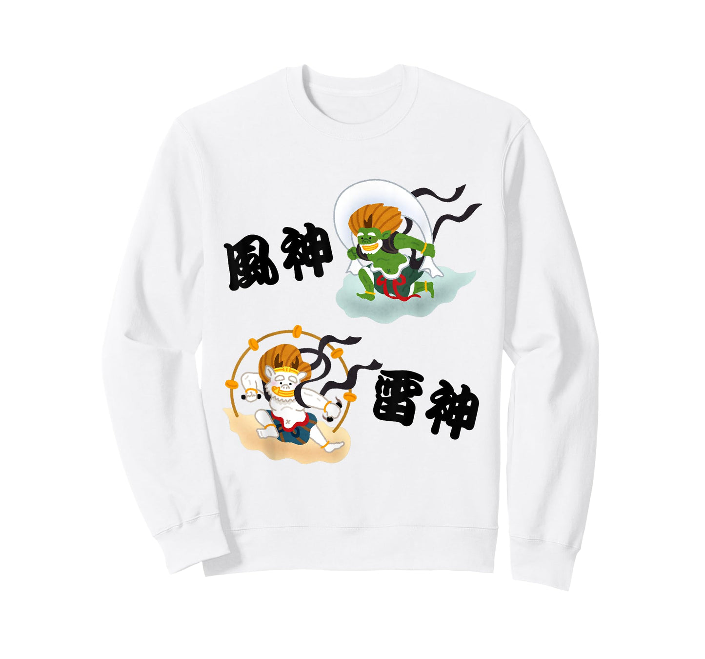 Fujin & Raijin Wind and Thunder Gods of Japan T-Shirt