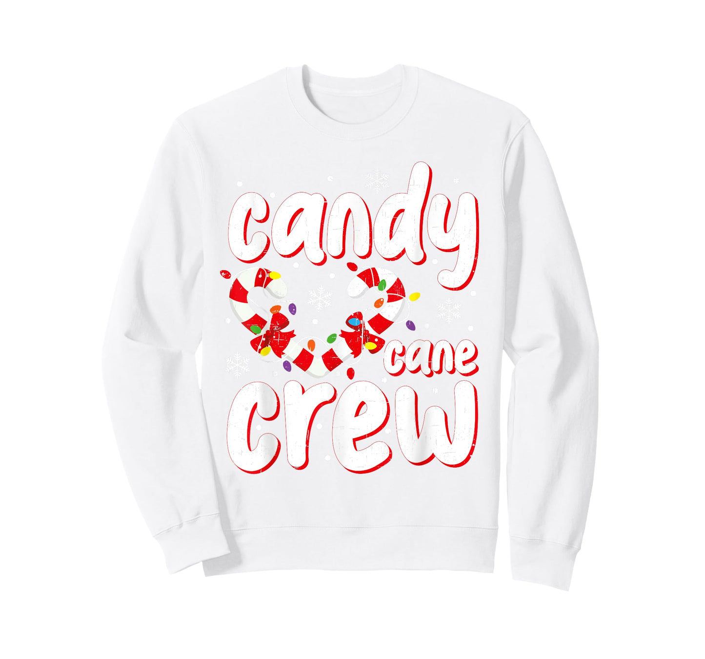 Christmas Candy Cane Crew Santa Xmas Kids Toddler Women Men T-Shirt