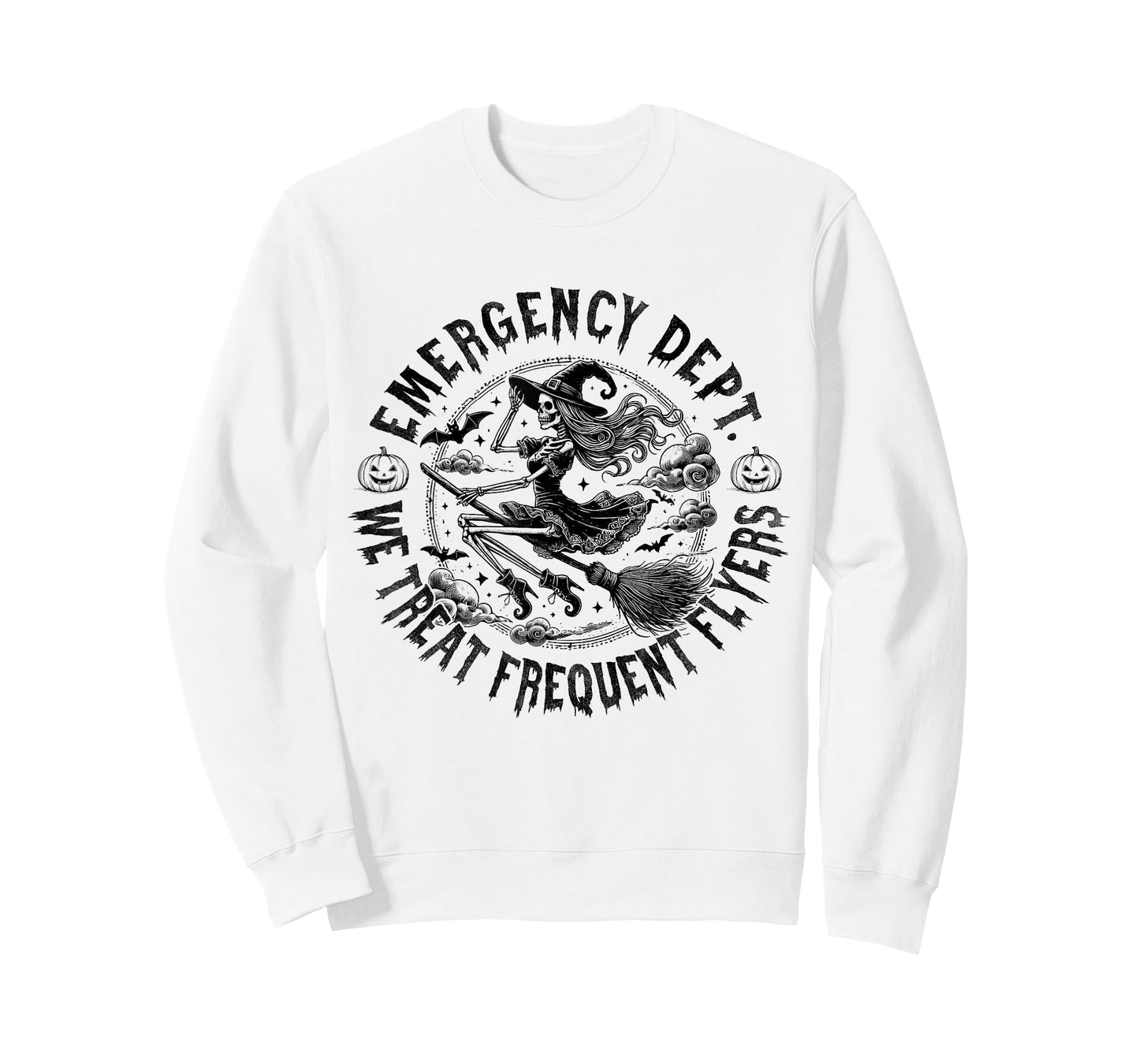Emergency Dept We Treat Frequent Fliers Halloween ER Nurse T-Shirt