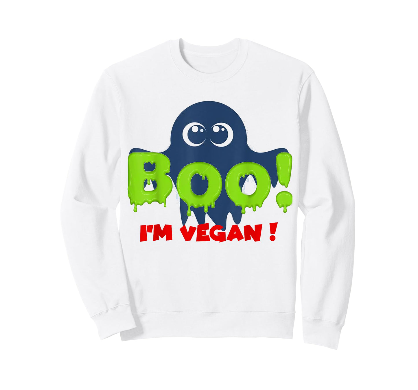 Boo I'm Vegan! Halloween Costume - Funny Vegan Ghost Gift T-Shirt