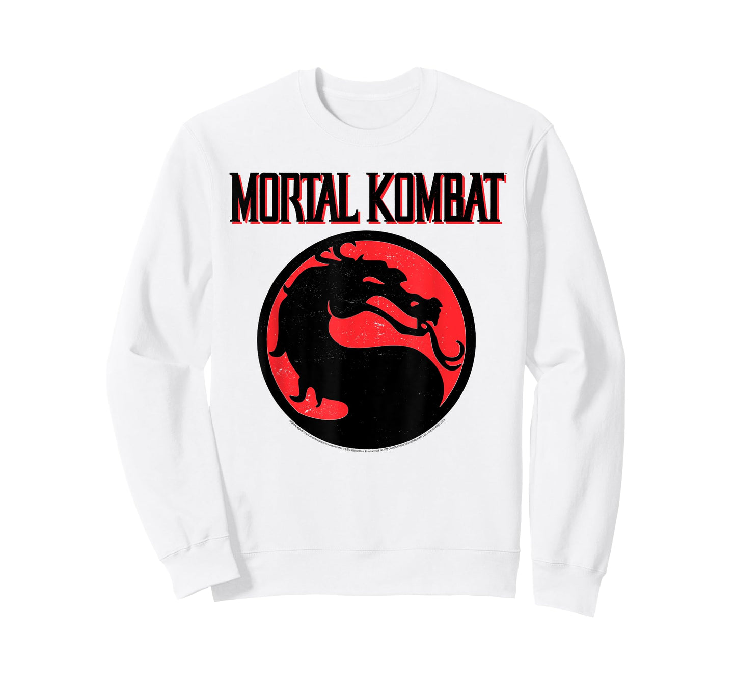 Mortal Kombat Vintage Black and Red Dragon Logo Video Game T-Shirt