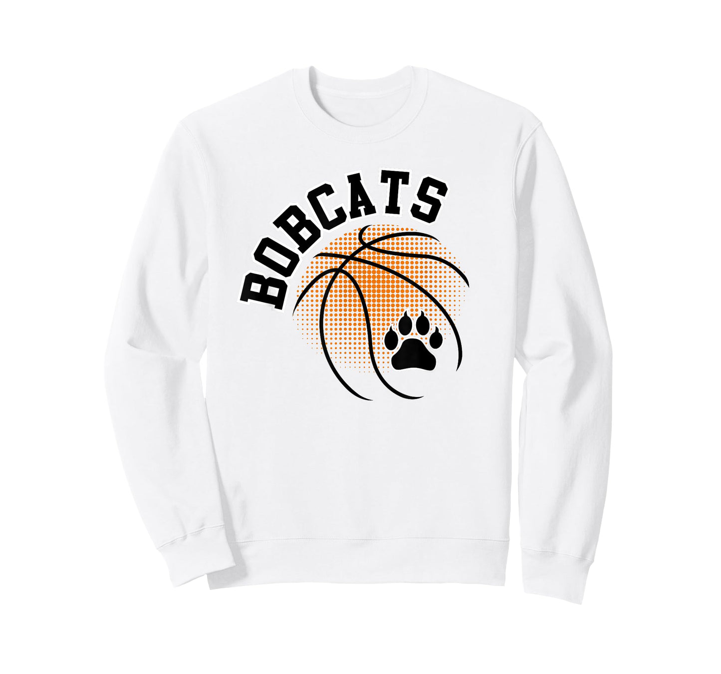 Bobcats Basketball Paw Print Game Day Mascot School Spirit T-Shirt