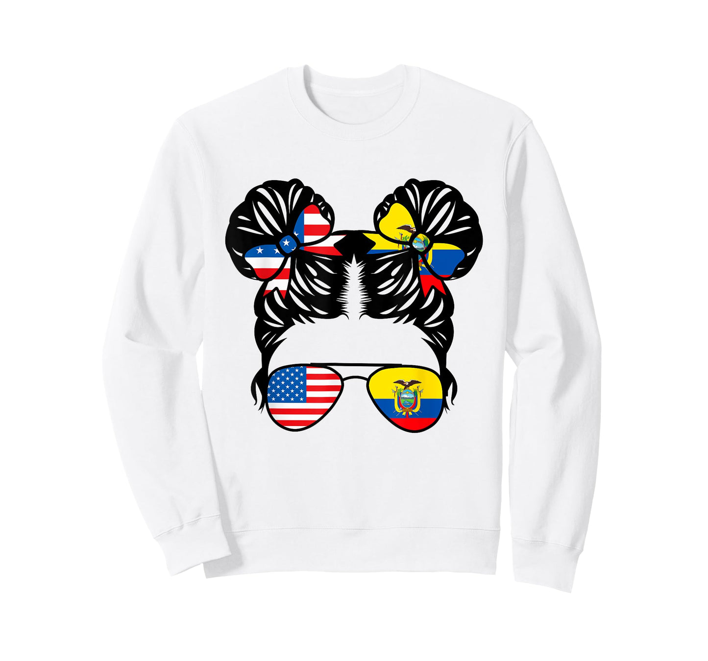 Half American Half Ecuadorian Girl USA Ecuador Flag Patriot T-Shirt