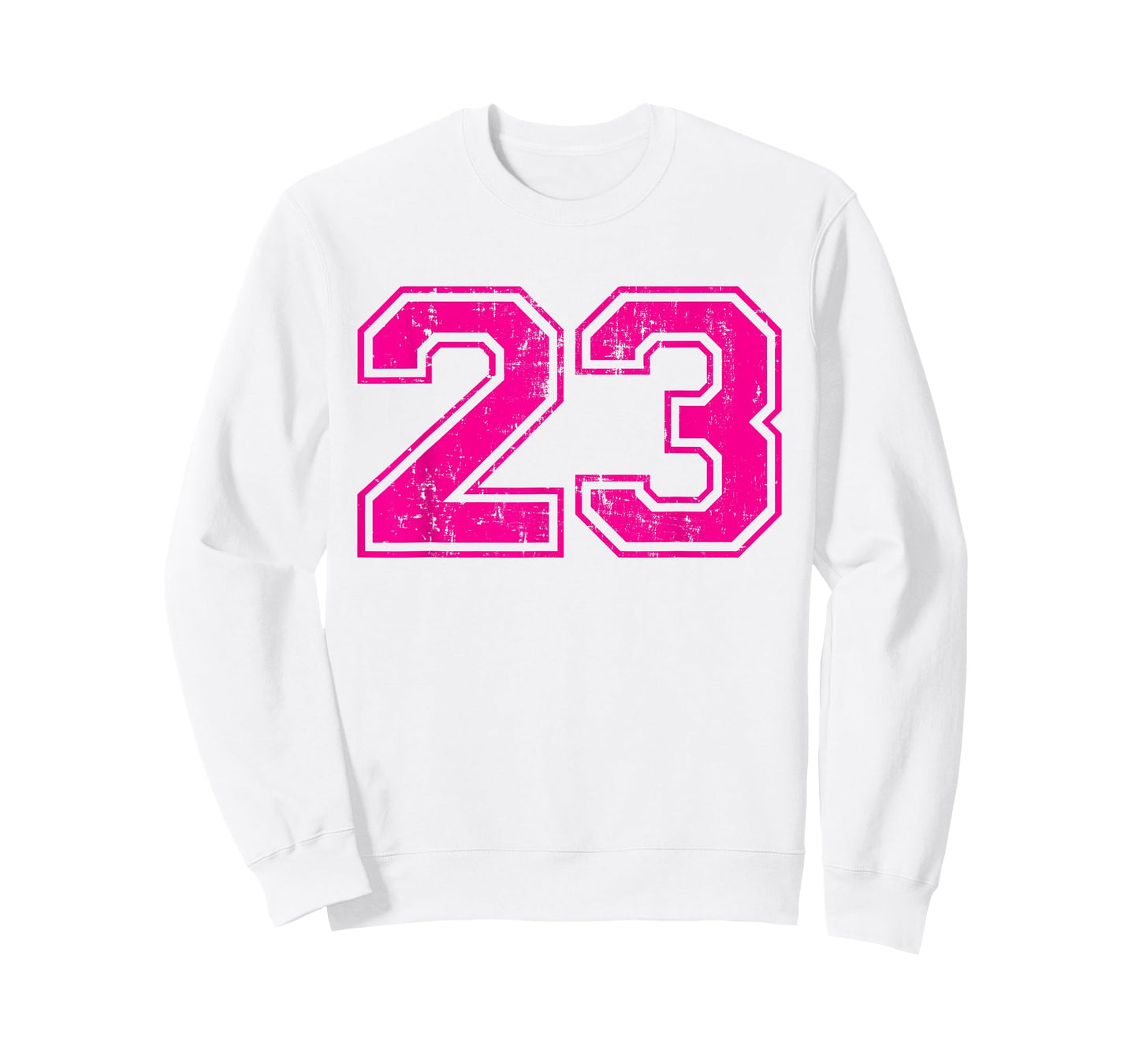 Number 23 Varsity Distressed Vintage Sport Team Player's T-Shirt