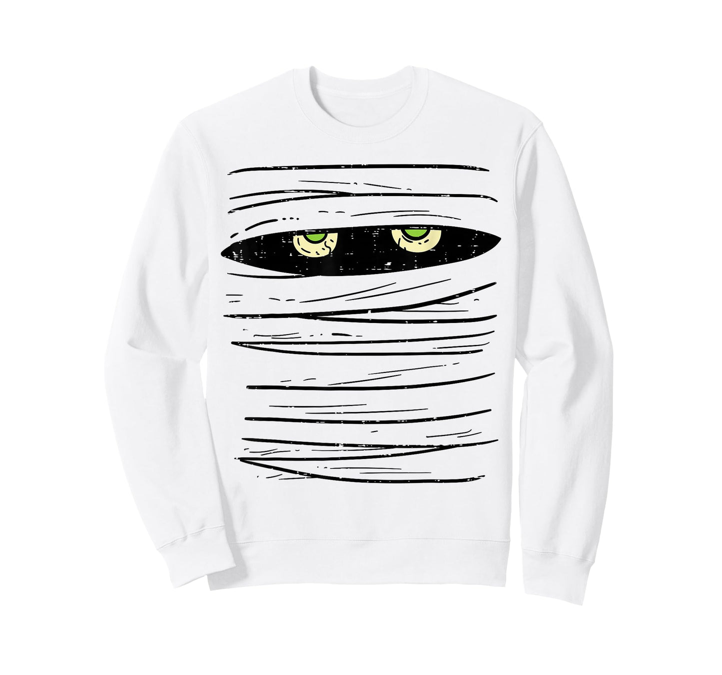Mummy Wrap Eyes Costume Funny Scary Halloween Men Women Kids T-Shirt