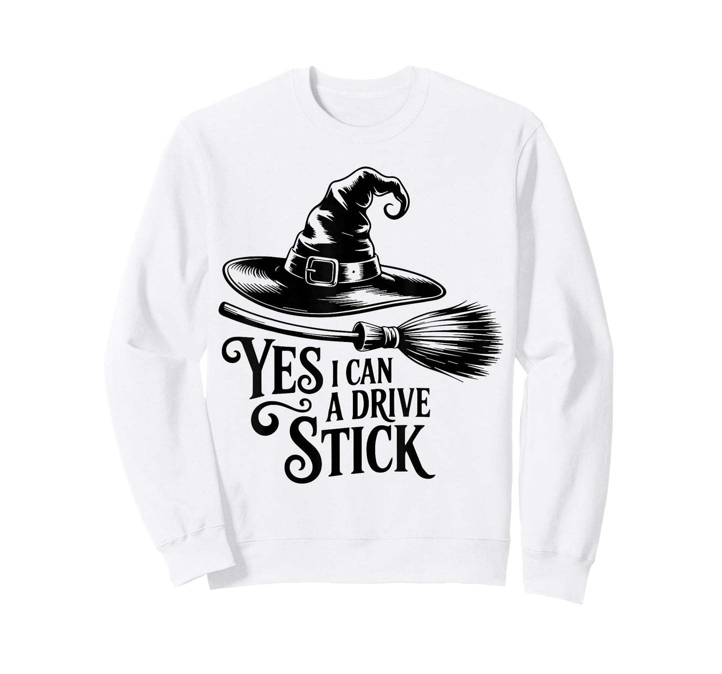 Yes, I Can Drive A Stick Halloween Costume Spooky Witch T-Shirt