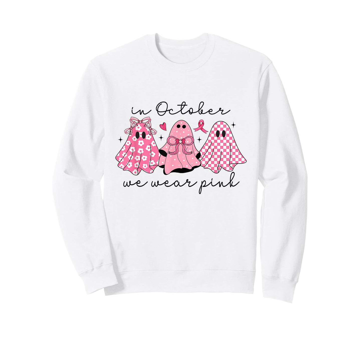 In October We Wear Pink Cute Ghost Women's T-Shirt