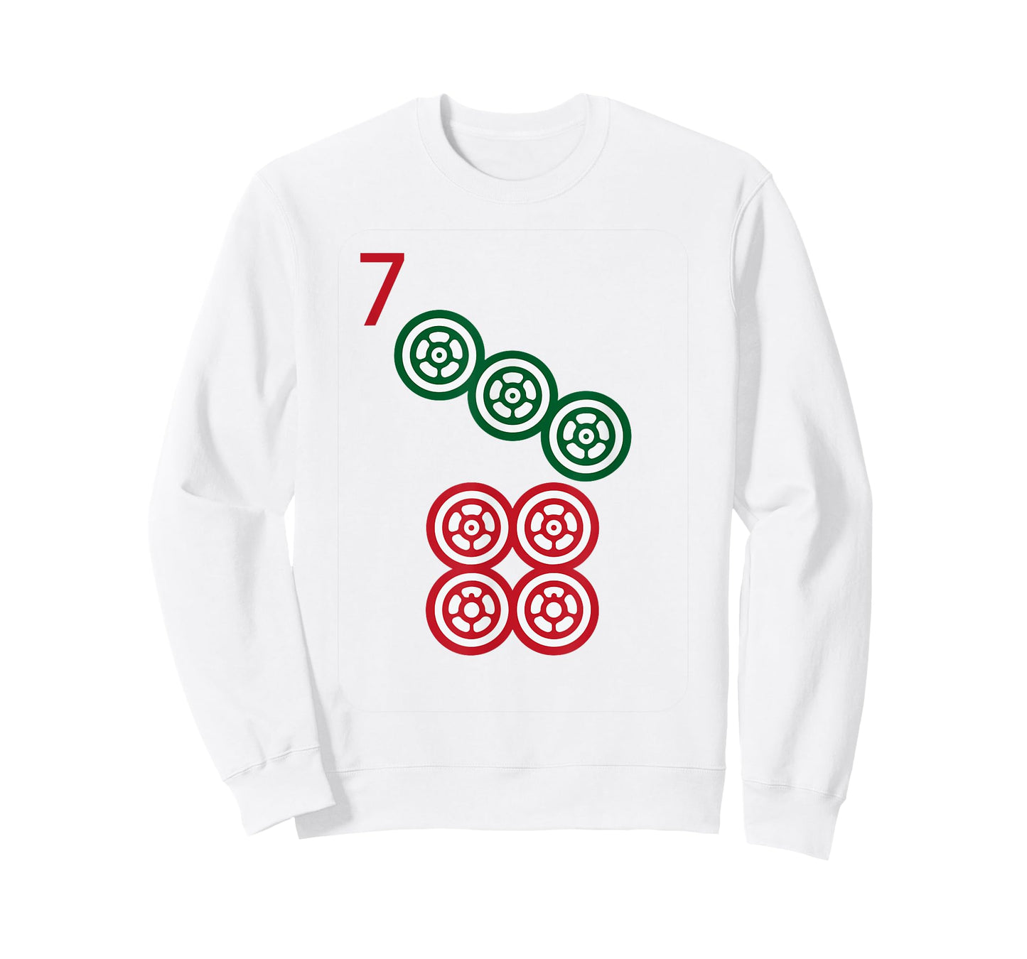Chinese Mah Jong Dots Pinzu Seven Tile Mahjong Costume T-Shirt