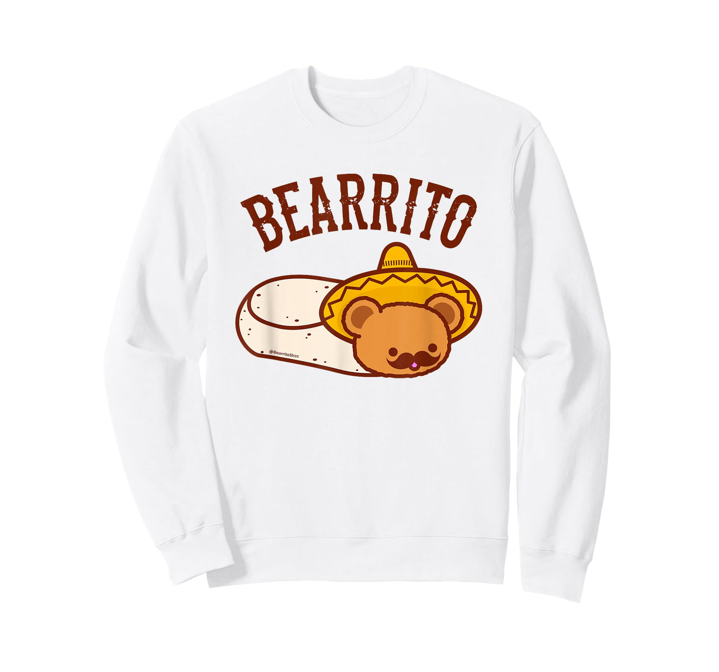 Mexican BEARRITO T-Shirt - Teddy Bear Burrito with Mustache T-Shirt
