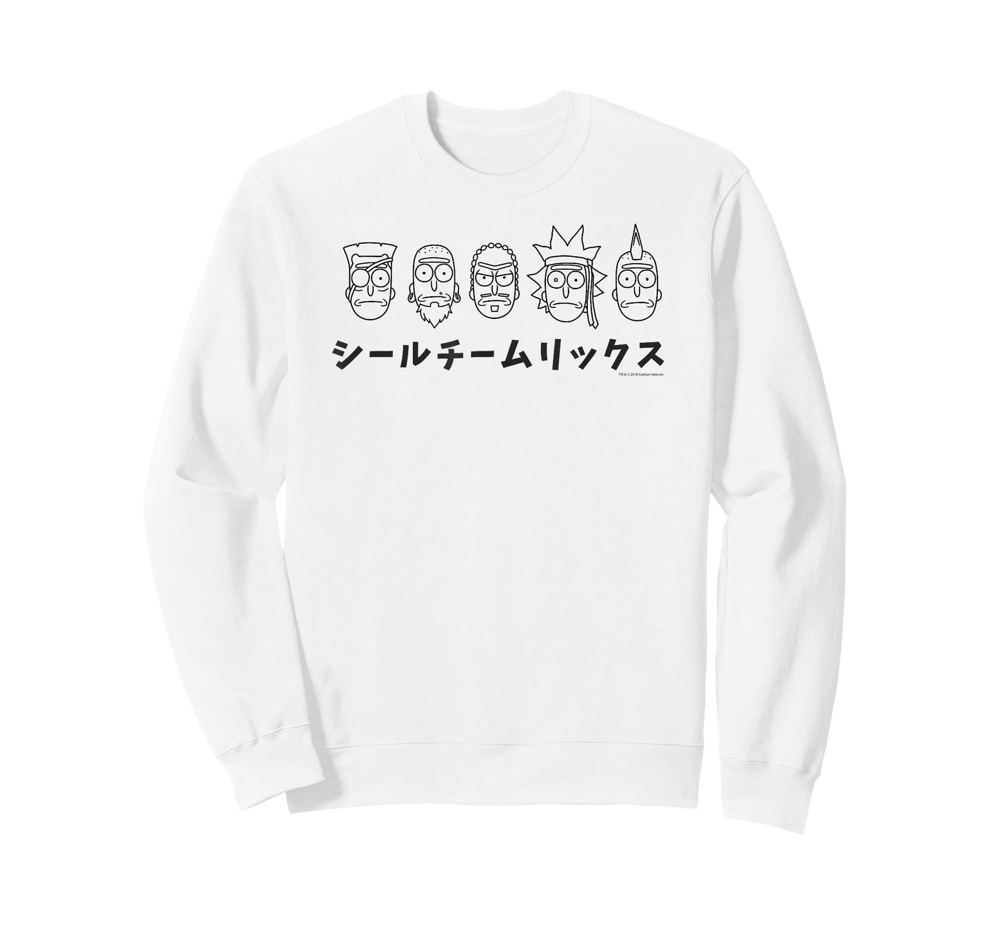 Rick and Morty Seal Team Ricks - Faces w Kanji T-shirt T-Shirt