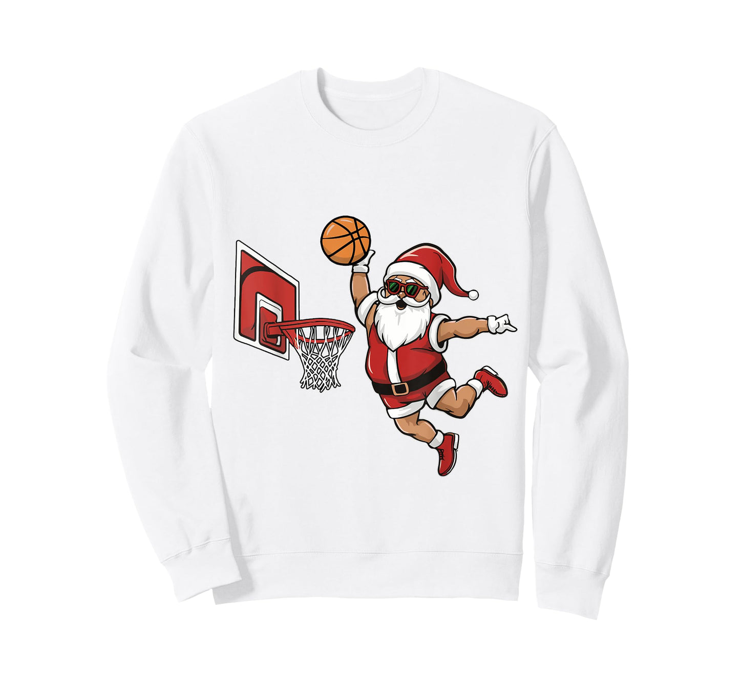 Christmas Santa Claus Dunking basketball Hoop Men Boys Kids T-Shirt