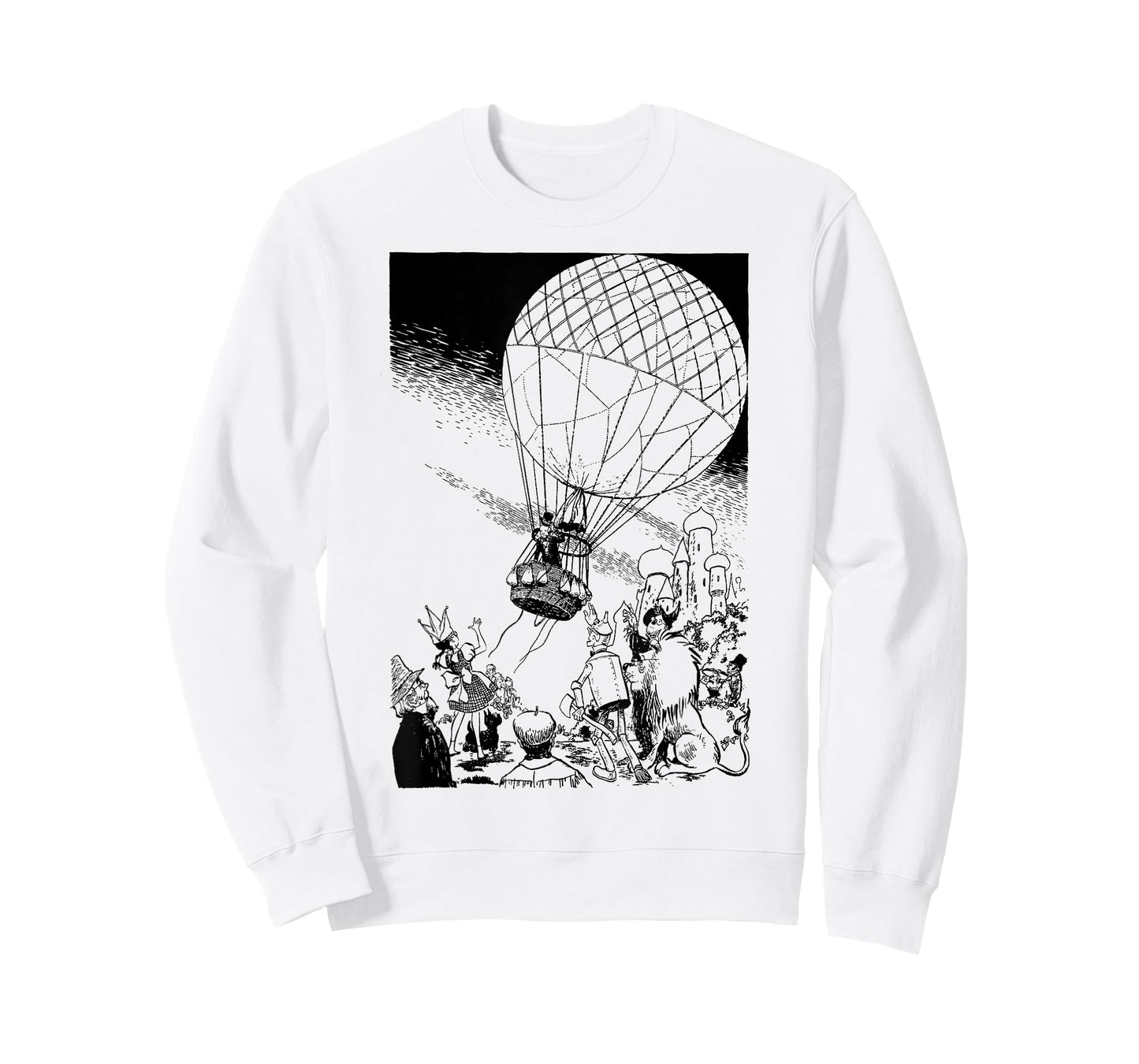 Vintage Wizard of OZ Wizard TShirt Art Retro Hot Air Balloon T-Shirt