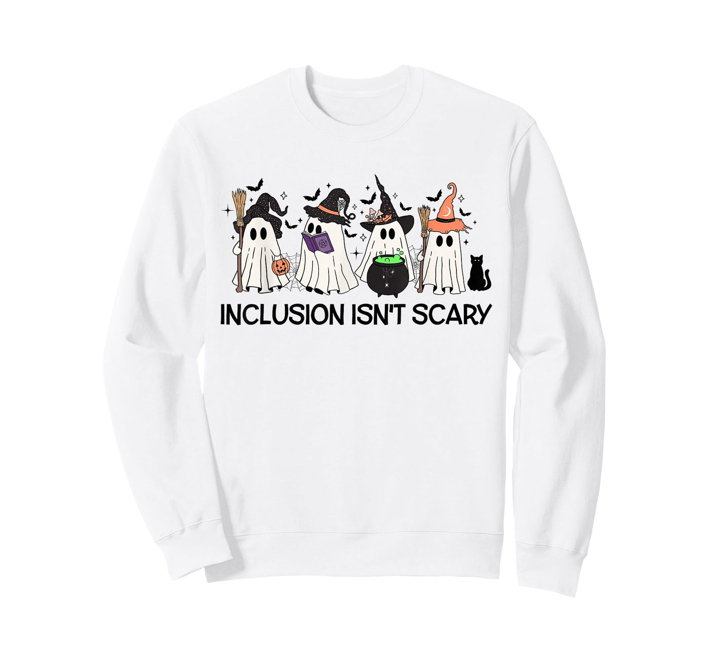 Inclusion Isn't Scary Boo Ghost Halloween Sped Teacher T-Shirt