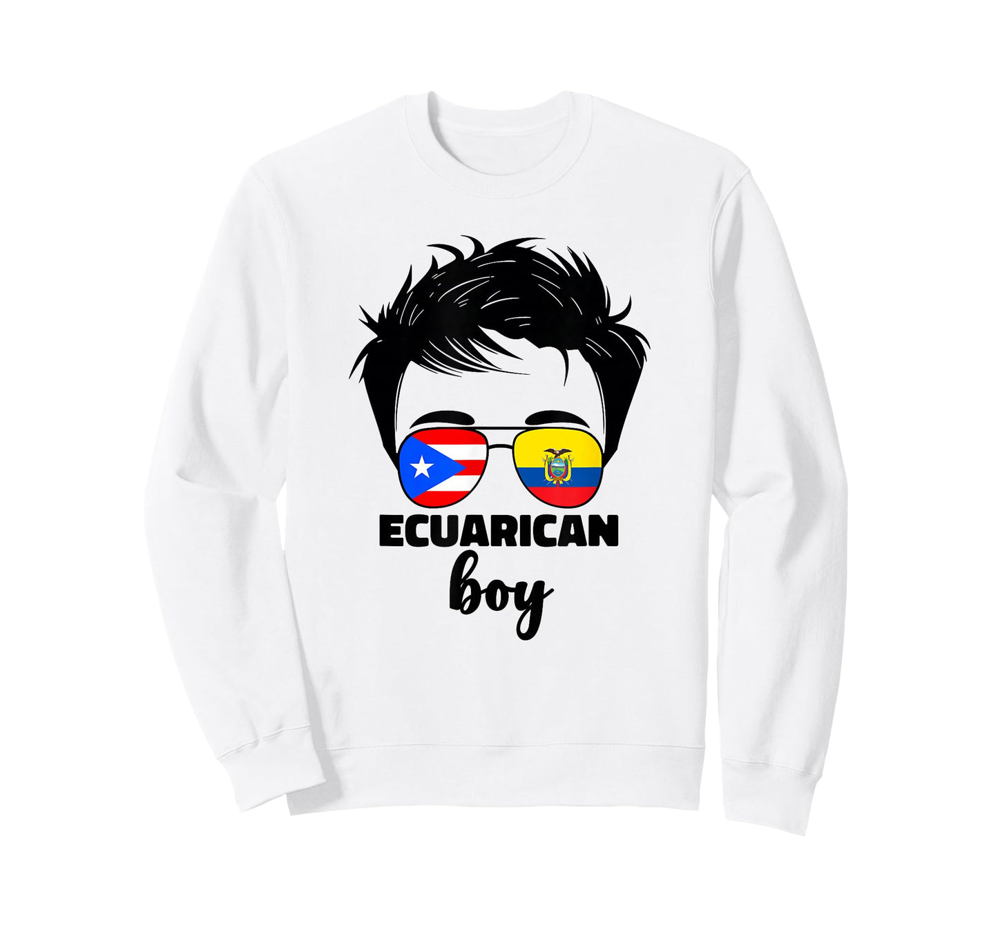 Half Ecuadorian And Puerto Rican Rico Ecuador Flag Kids Boy T-Shirt
