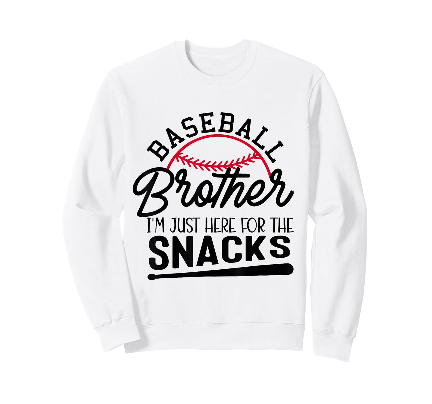 Baseball Brother I'm Just Here for the Snacks Funny Baseball T-Shirt