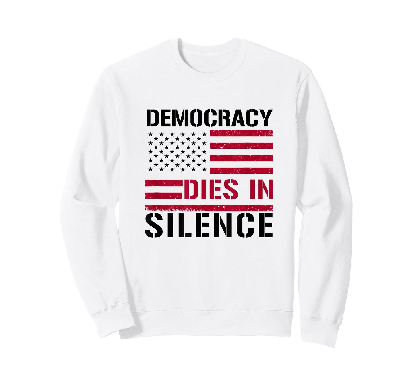 Democracy Dies in Silence American Flag Patriot Constitution T-Shirt