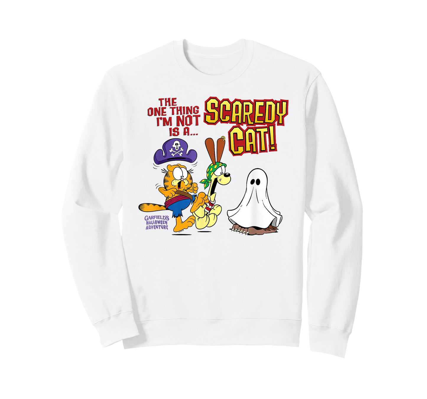 Garfield Not A Scaredy Cat! Halloween Cartoon Cat T-Shirt