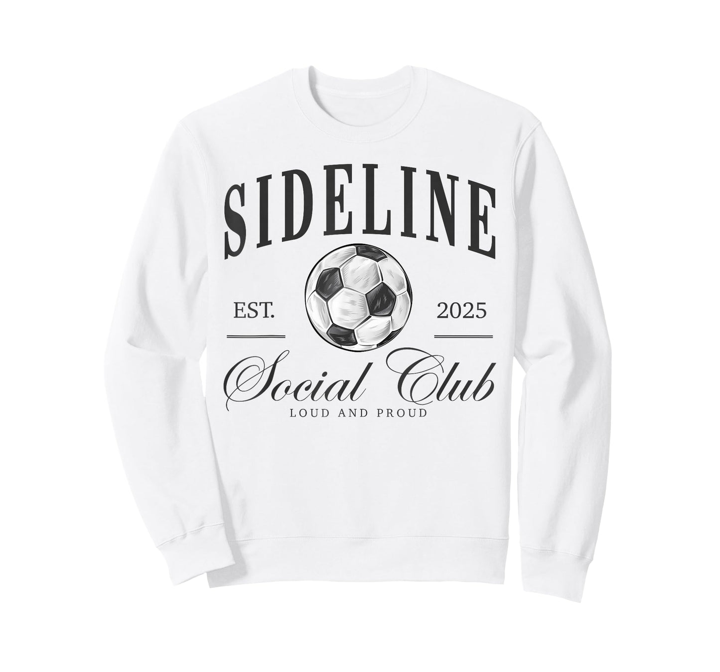 Women Sideline Social Club Soccer Mom Game Day Mothers Day T-Shirt