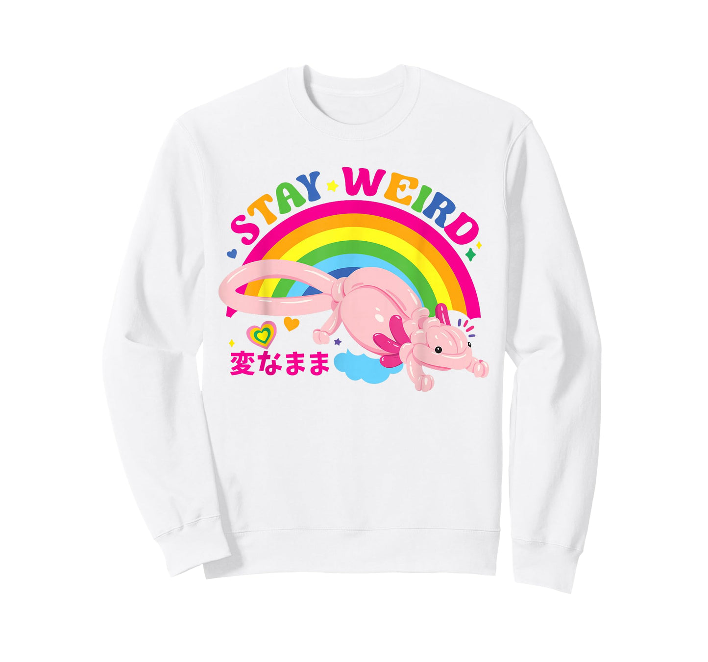 Kidcore Clothes Balloon Axolotl Aesthetic Decora Stay Weird T-Shirt