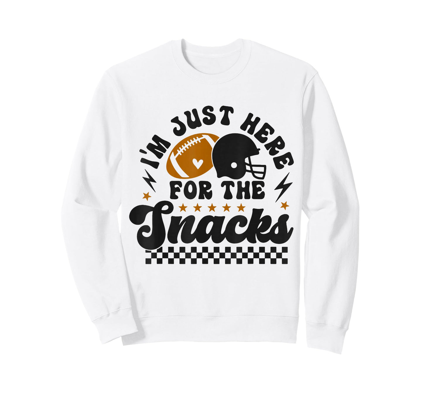 Retro I'm Just Here for The Snacks Cute Football Toddler Kid T-Shirt