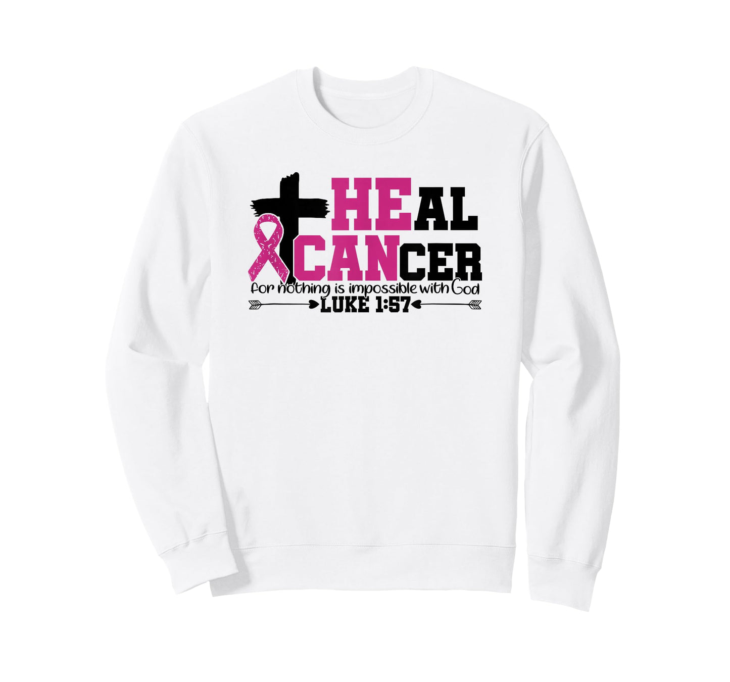 Heal Cancer Christian Believe God Breast Cancer Awareness T-Shirt