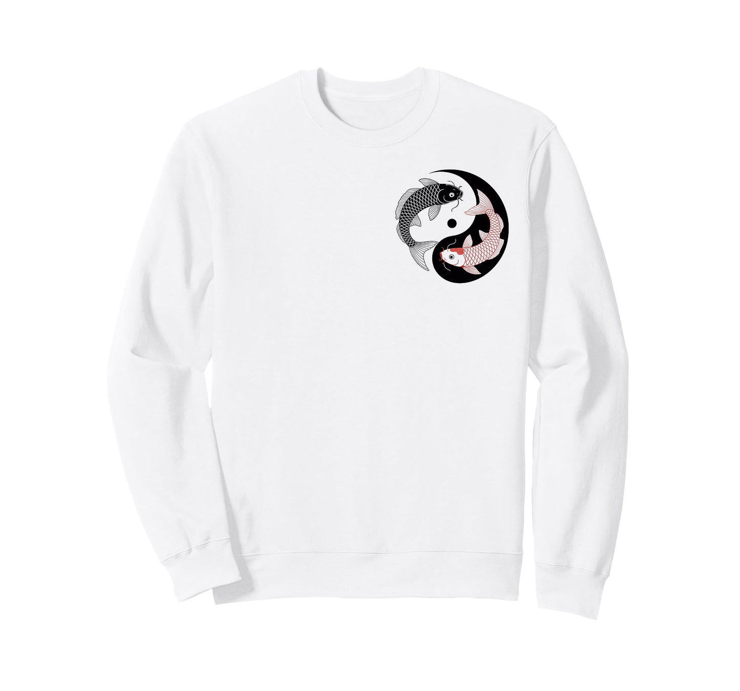 Yin Yang Koi Fish Japanese Kanji Zen Symbol Balance TWO SIDE T-Shirt