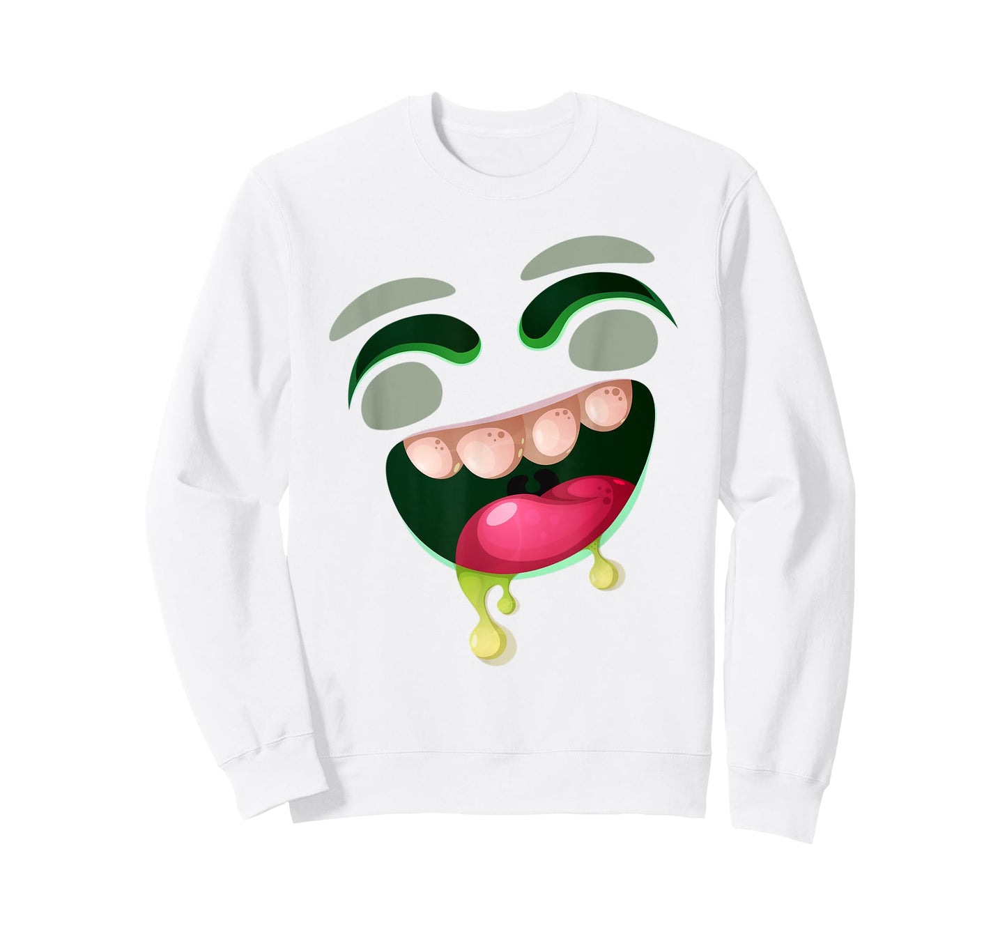 Cute Monster Face Halloween Group Easy Costume Cartoon T-Shirt