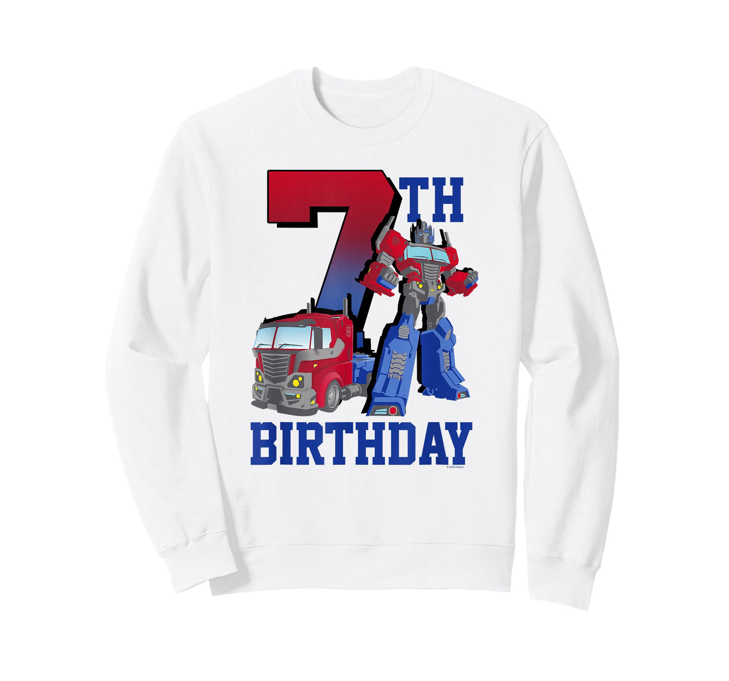 Transformers Optimus Prime 7th Birthday Gradient Fill Poster T-Shirt