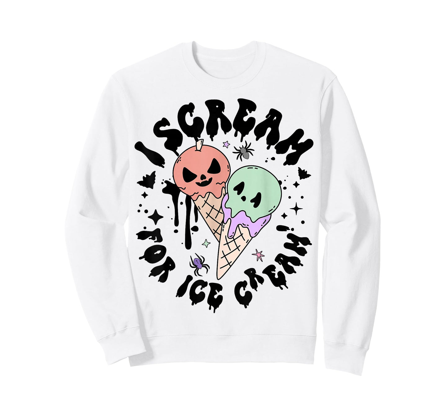 I Scream For Ice Cream Groovy Retro Halloween Costume Girls T-Shirt