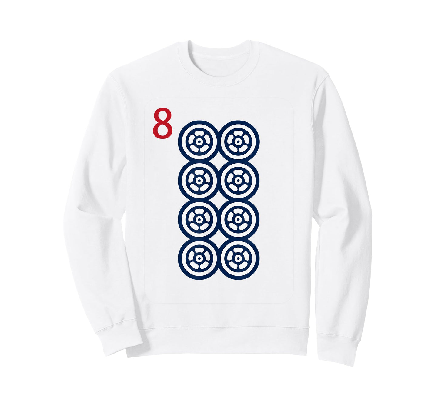 Chinese Mah Jong Dots Pinzu Eight Tile Mahjong Costume T-Shirt