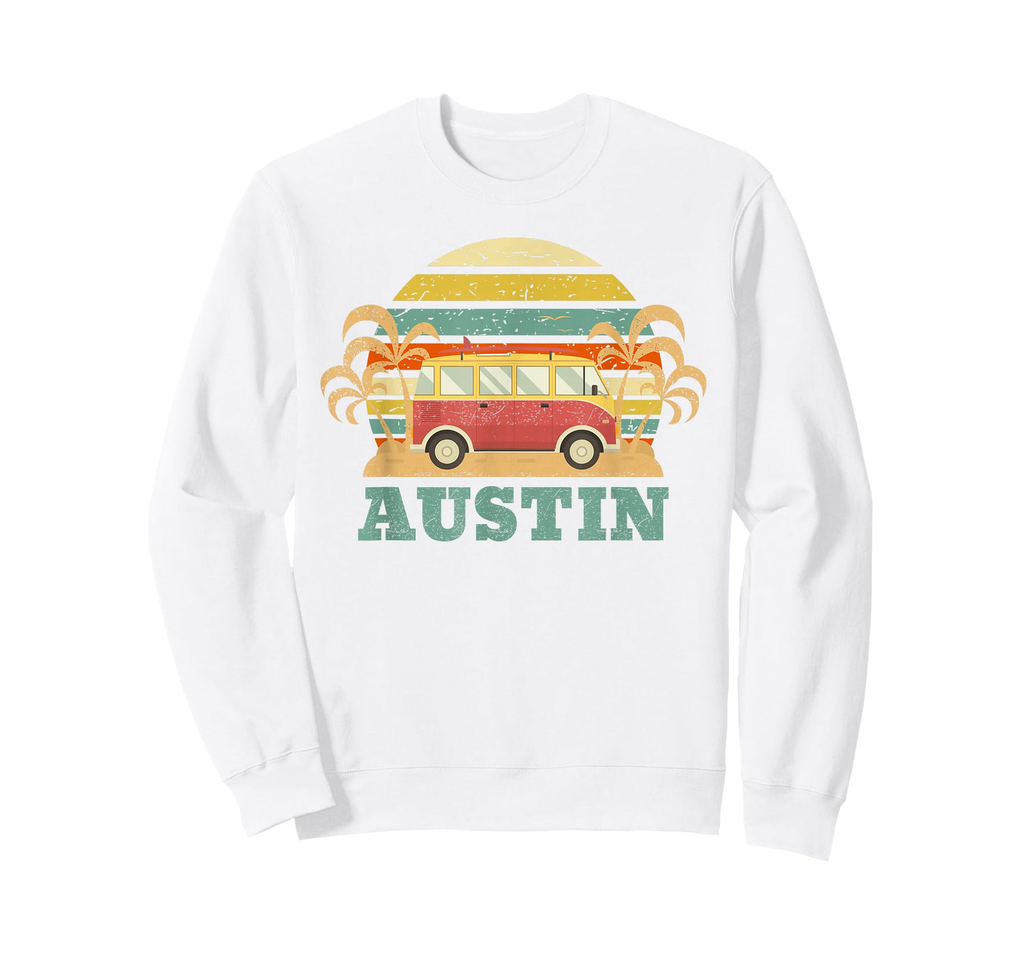 Vintage 60's 70's Austin TX T-Shirts Tee - Unisex Adult - Blue - Small - Short Sleeve - Crew Collar - Retro - T-Shirt