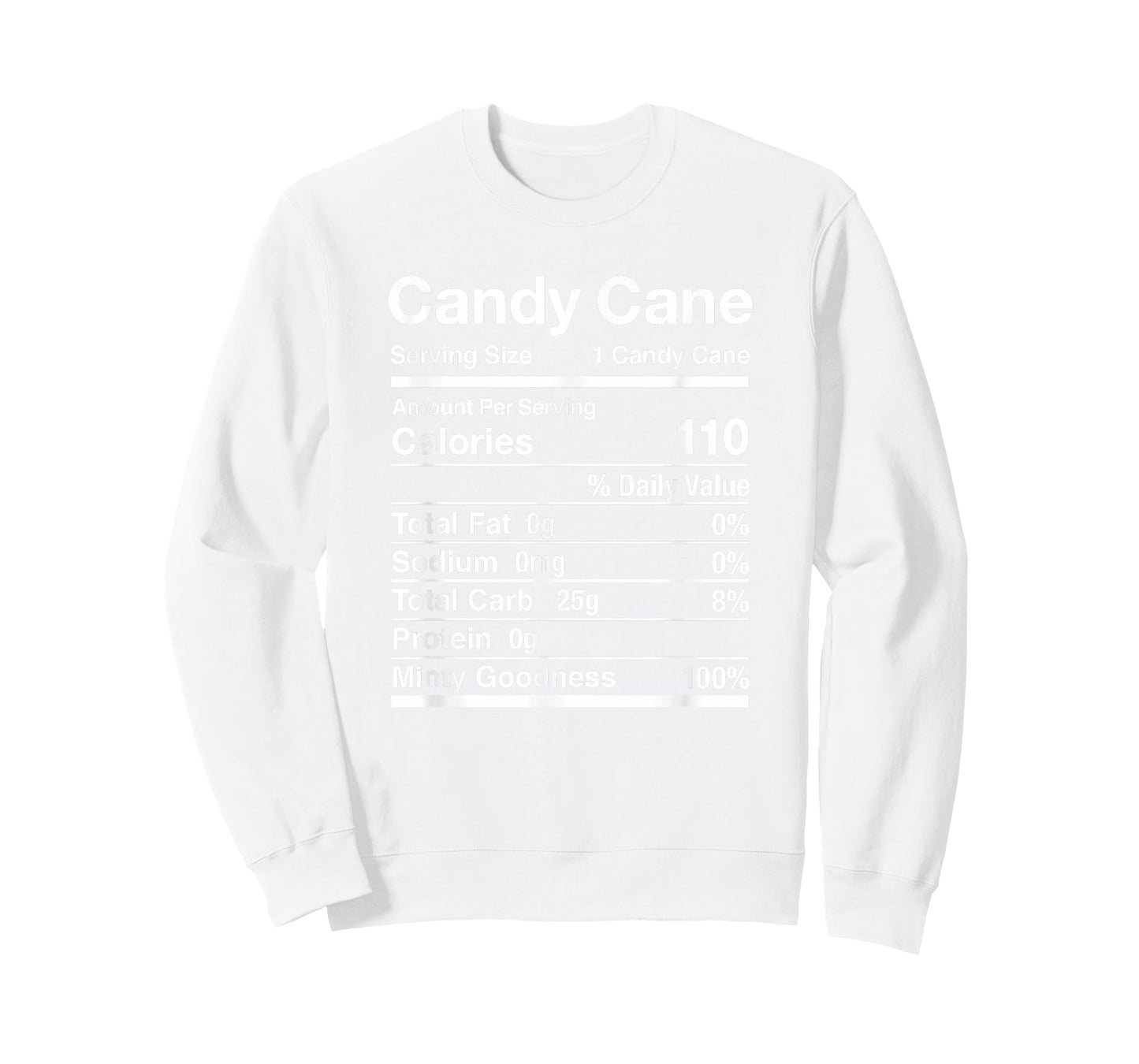 Candy Cane Nutrition Facts Christmas Matching T-Shirt