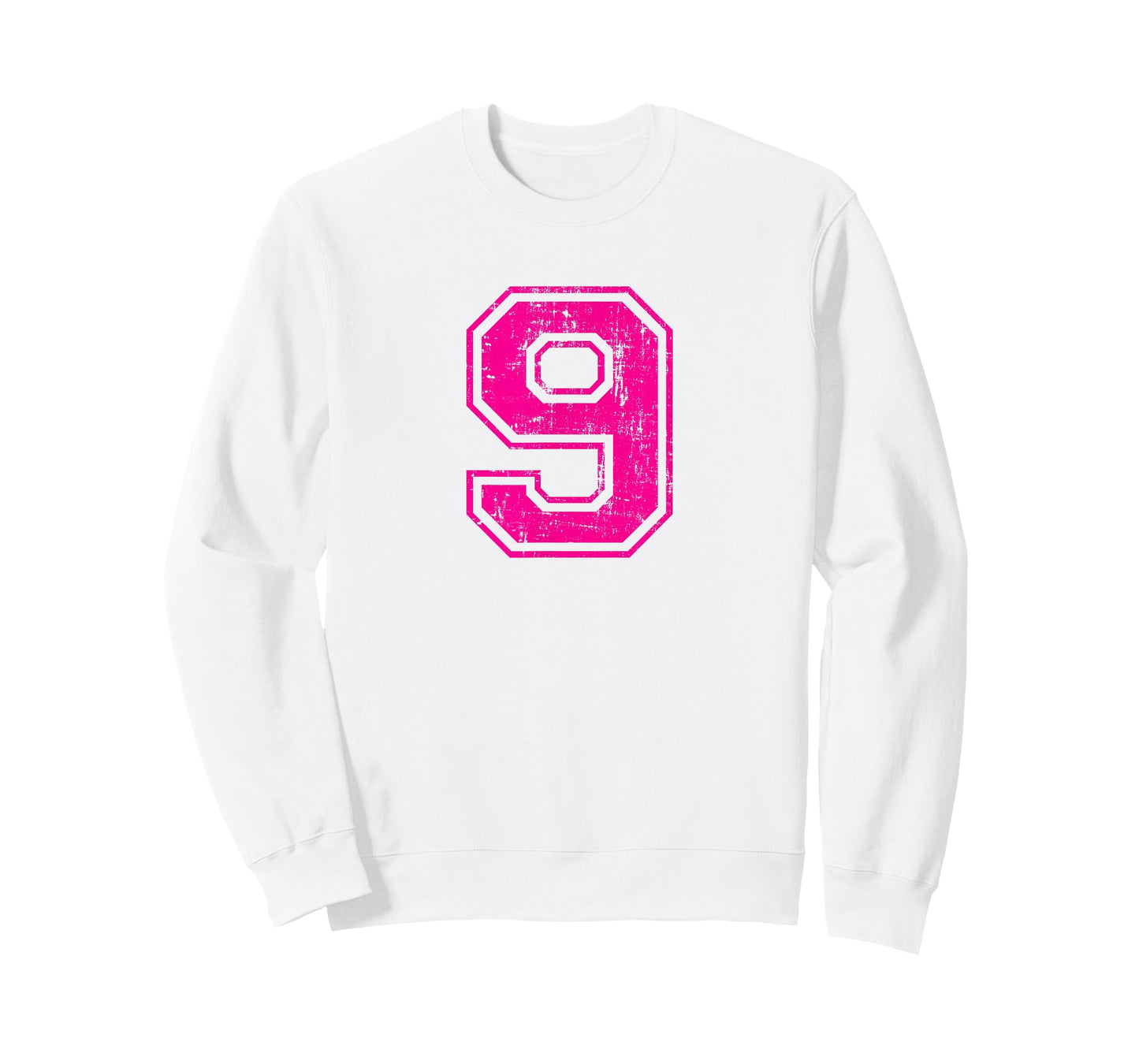 Number 9 Nine Varsity Distressed Vintage Sport Team Player's T-Shirt