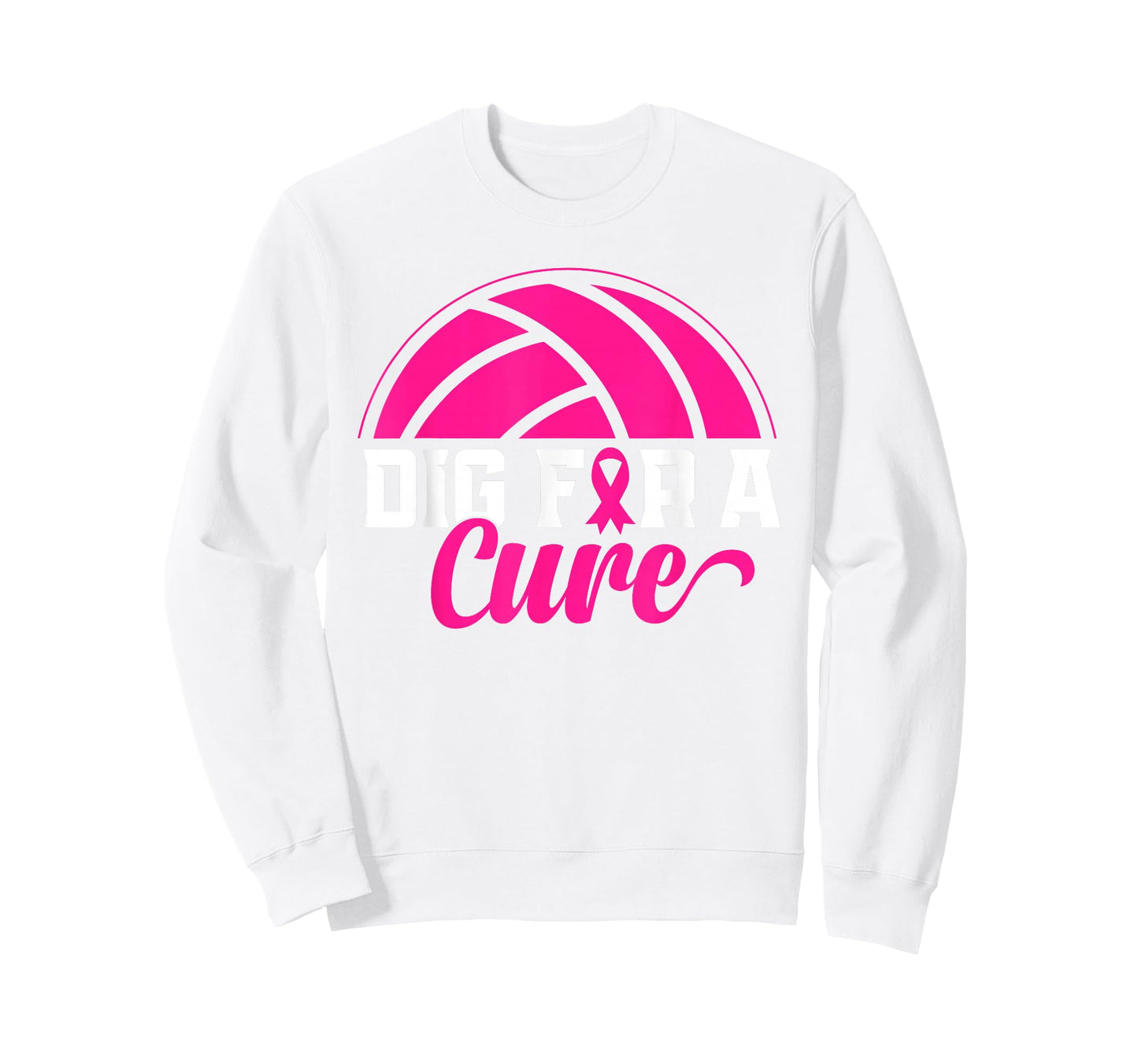 Dig For A Cure Breast Cancer Awareness Volleyball Pink Print T-Shirt