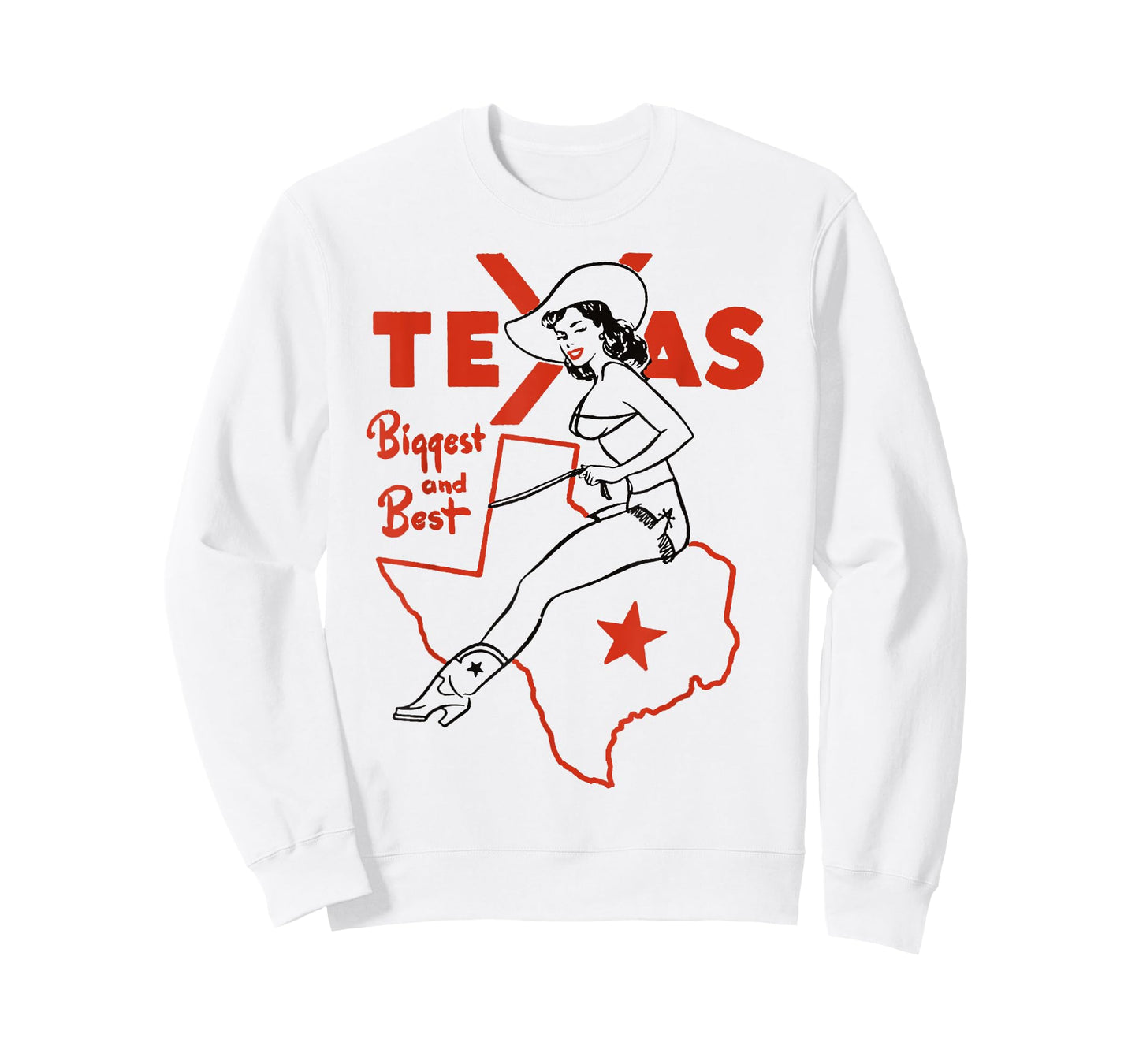 Vintage Rodeo Texas Pride Boots & Bikini Pin-Up Cowgirl T-Shirt