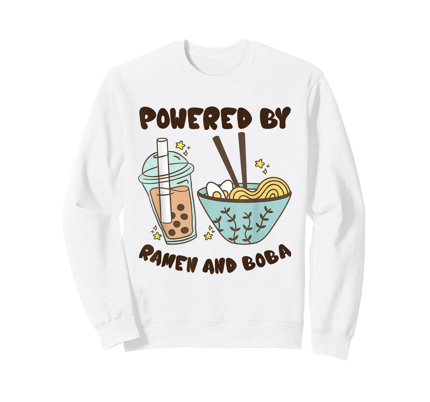 Powered By Ramen And Boba Tea Japanese Food Anime T-Shirt