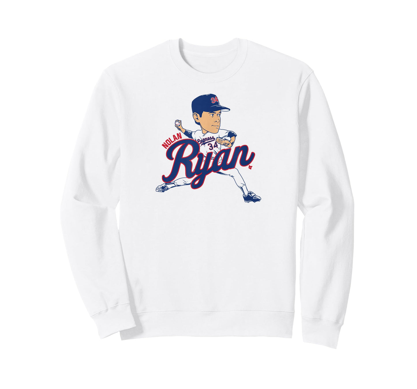 Nolan Ryan - Caricature - Texas Baseball T-Shirt